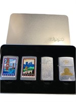 Zippo Box with Various Zippo Lighters