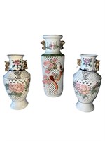Small Ceramic Trio Vase Set