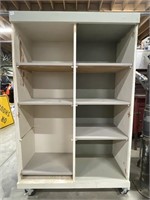shelving unit on casters