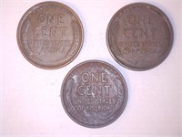 1920's & 1930's Wheatback Pennies; (11) Total