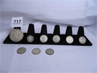 Canadian Coins; 9 Coins; 10 cent & 5 cent; Silver
