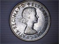Australian Coins;(5); 1942D 3 Pence-92.5% Silver