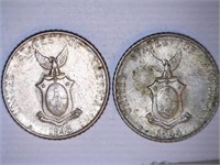 Philippines Five Centavos-1944; Ten Centavos-(4)