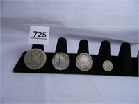 Foreign Silver Coins; (4); 1915-1 Mark