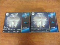 (4) GE Reveal Light Bulbs 65W