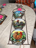 COOL ROOSTER PLATE AND DISPLAY RACK