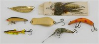 7 Assorted Fishing Lures - Cisco Kid, K-B Spoon