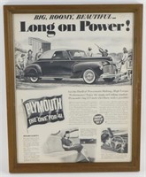 * Vintage 1941 Plymouth Original Advertising