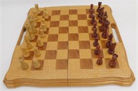 * Vintage Chess Set with Wooden Pieces
