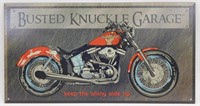 2004 Busted Knuckles Garage Metal Sign