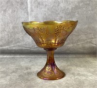 8.25"x8.25” vintage Indiana carnival glass compote
