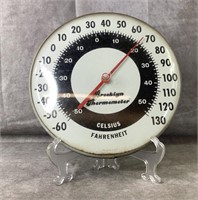 12" vintage metal thermometer