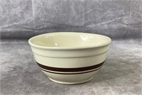 3"x7” vintage #7 ovenproof ceramic Banded bowl