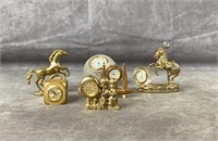 Vintage lot variety of mini  clocks