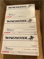 3–50 round boxes of 9 mm 124 grain full metal