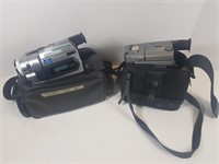 SONY HandyCams w/ Accessories in Bag (x2)