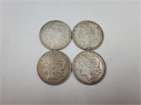 4 1921 Morgan Silver Dollars