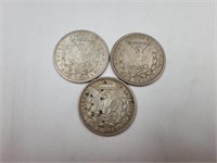 3 1921 Morgan Silver Dollar