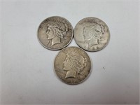 3 Liberty Silver Dollars