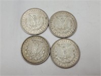 4 1921D Morgan Silver Dollars