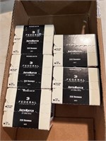 Five boxes of Fderal Ato match 22 long rifle
