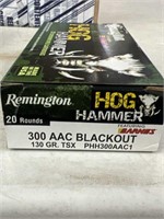 Remington hog hammer. 300 AAC blackout. 130 GR.