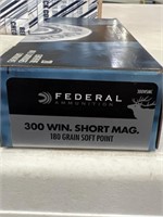 Federal. 300 win. Short mag. 180 grain soft