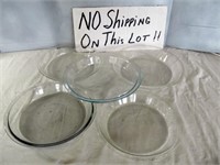 5pc Pyrex Glass Oven Ware - Pie Plates