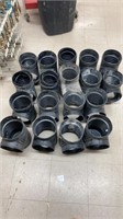 18 individual 6 inch plastic pipe T’s
