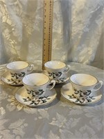 4 USA CHINA CUPS/SAUCERS - GREAT CONDITION