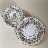 DOUBLE WARRANT PARAGON CORONATION TEACUP & SAUCER