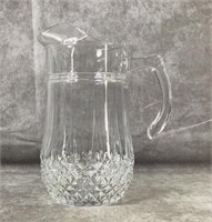 8.75” vintage lead crystal pitcher.