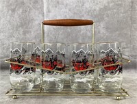 Mid century modern glasses with curio