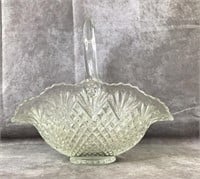 14"x14” lead crystal glass basket