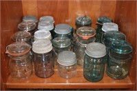 20 pc. Antique Canning Jars, Atlas Good Luck,