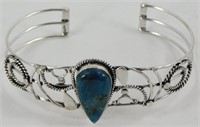 Blue Apatite 2.6" Bangle Bracelet