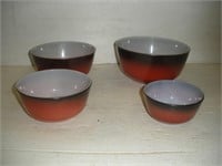 Vintage Fire King nesting bowl set