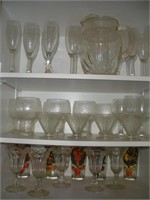 Stemware & glasses - contents of cupboard