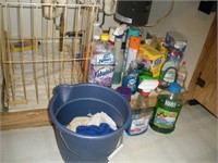 Cleaning supplies - contents of cabinet