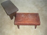 (2) Wooden stools