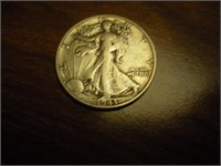 1943 Silver walking liberty half dollar