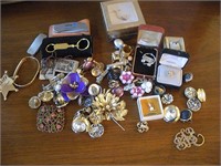 Earrings, pins, etc. - costume jewelry