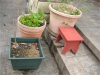 Planters & stool