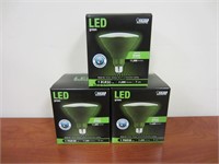 (3) Green LED Light Bulbs (Flood Light Style Bulb)