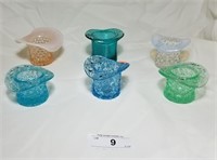 Set of 6 Carnival Glass Hats