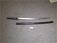 40" Leather Handled Sword and Scabbard