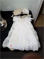 Antique First Communion Dress w/ Multiple Bonnets