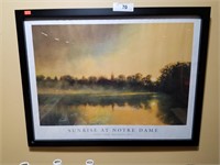 "Sunrise at Notre Dame" Lake print, 26" long