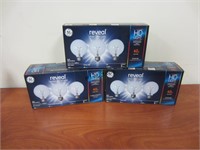 (3) GE Reveal 40W Light Bulbs