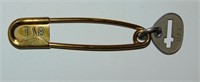 OLD BRASS SAFETY PIN for CLERGY LAUNDRY BAG large